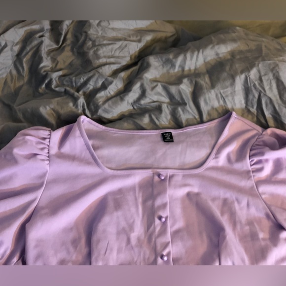 SHEIN 4X Lilac purple peplum top NWOT - Picture 6 of 13